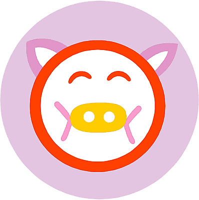 EPS 클립아트 동물 척추동물 캐릭터 육지동물 얼굴 일러스트 포유류 사람없음 십이지신 운세 돼지띠 돼지 돼지코 일러캐릭터 신체부위 파일형식 벡터