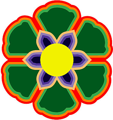 EPS 클립아트 한국문화 한국전통 문양 무늬 꽃무늬 패턴 일러스트 단청문양 사람없음 전통문양 단청 부채모양 국내일러스트 모양 동양문화 전통 꽃 한국 파일형식 벡터