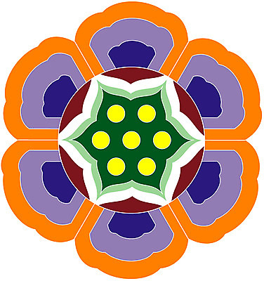 EPS 클립아트 한국문화 한국전통 문양 무늬 꽃무늬 패턴 일러스트 단청문양 사람없음 전통문양 원형 단청 나팔꽃 부채모양 국내일러스트 모양 도형 동양문화 전통 꽃 한국 파일형식 벡터