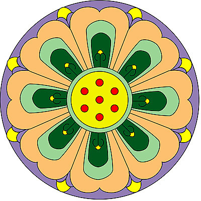 EPS 클립아트 한국문화 한국전통 문양 무늬 꽃무늬 패턴 일러스트 단청문양 사람없음 전통문양 원형 단청 부채꼴 국내일러스트 도형 동양문화 전통 꽃 한국 파일형식 벡터