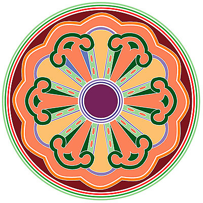 EPS 클립아트 한국문화 한국전통 문양 무늬 꽃무늬 패턴 일러스트 단청문양 사람없음 전통문양 원형 단청 부채꼴 국내일러스트 도형 동양문화 전통 꽃 한국 파일형식 벡터