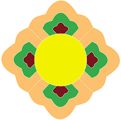 EPS 클립아트 한국문화 한국전통 문양 무늬 꽃무늬 패턴 일러스트 단청문양 사람없음 전통문양 원형 단청 부채꼴 국내일러스트 도형 동양문화 전통 꽃 한국 파일형식 벡터