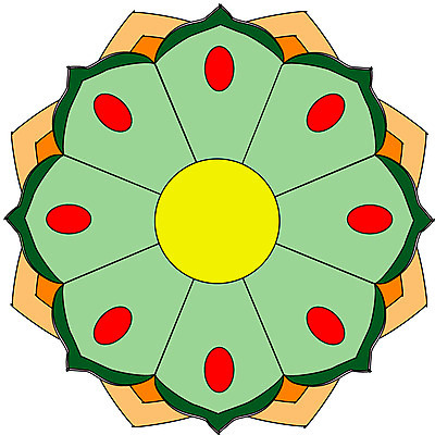 EPS 클립아트 한국문화 한국전통 문양 꽃잎 별 무늬 꽃무늬 패턴 일러스트 단청문양 사람없음 전통문양 단청 부채꼴 국내일러스트 자연요소 도형 동양문화 전통 꽃 한국 파일형식 벡터
