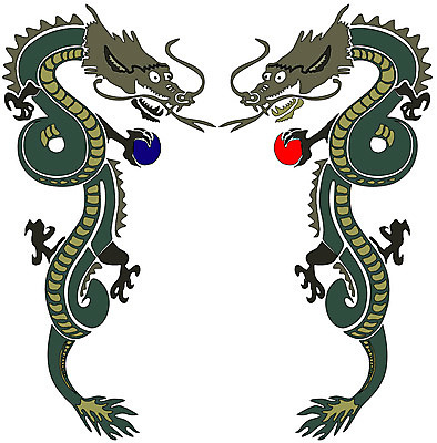 EPS 클립아트 동물 두마리 일러스트 상상 사람없음 십이지신 용 운세 여의주 국내일러스트 2 파일형식 벡터