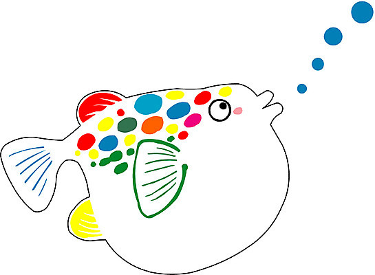 EPS 클립아트 동물 척추동물 한마리 일러스트 어류 사람없음 복어 국내일러스트 1 수중동물 파일형식 벡터