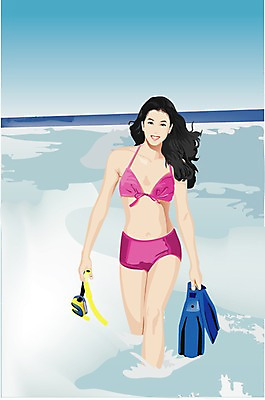 EPS 주간 웰빙 계절 여자 수영복 바다 여행 일러스트 휴가 한명 사람 20대 성인 해변 야외 여름 레포츠 여름휴가 바캉스 물안경 오리발 여자만 여자한명만 성인여자만 청년만 청년여자만 성인한명만 청년여자한명만 성인여자한명만 성인만 국내일러스트 자연요소 1 옷 레저 청년 수영용품 파일형식 벡터 여름_계절