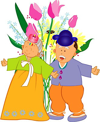 EPS 클립아트 한국문화 한국전통 전통 여자 할아버지 노년 남자 꽃 할머니 신부 분홍색 여러송이 신랑 결혼 일러스트 결혼식 사랑 서기 사람 두명 튤립 축하 축복 한복 전통의례 전통혼례 족두리 리마인드웨딩 노인만 성인만 국내일러스트 식물 동양문화 감정 컬러 다수 컨셉 모션 전통소품 한국 이벤트 성인 전통의상 파일형식 벡터