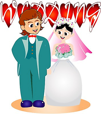클립아트 문자 알파벳 영어 드레스 옷 여자 남자 신부 웨딩드레스 신랑 결혼 일러스트 결혼식 면사포 사랑 서기 사람 정장 턱시도 두명 화관 하트 축하 축복 국내일러스트 모양 꽃 감정 컨셉 모션 이벤트 결혼소품