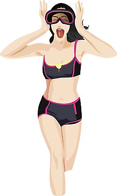 EPS 웰빙 여자 수영복 일러스트 물놀이 휴가 한명 사람 20대 성인 취미 라이프 레포츠 기쁨 물안경 즐거움 여자만 여자한명만 성인여자만 청년만 청년여자만 성인한명만 청년여자한명만 성인여자한명만 성인만 여름_계절 국내일러스트 1 옷 계절 감정 놀이 레저 청년 생활 수영용품 파일형식 벡터