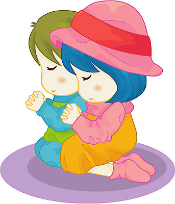 EPS 클립아트 여자 남자 기독교 종교 어린이 일러스트 사람 소녀 소년 두명 교회 기도 교인 어린이만 국내일러스트 종교건축 건물 파일형식 벡터