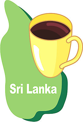 EPS 클립아트 해외 나라 아시아 지구 커피 음료 외국문화 지도 일러스트 사람없음 세계 차 국기 커피잔 스리랑카 지명 국내일러스트 문화 잔 파일형식 벡터