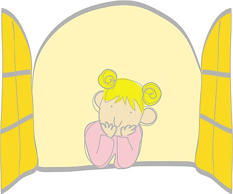 EPS 클립아트 여자 초등학생 어린이 생각 일러스트 창문 가족 한명 사람 소녀 창가 사색 여자만 여자한명만 어린이만 소녀한명만 국내일러스트 1 학생 관계 소녀만 파일형식 벡터