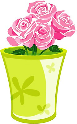 EPS 클립아트 식물 꽃잎 꽃 화분 화초 줄기 분홍색 잎 일러스트 꽃나무 사람없음 꽃병 봄 꽃꽂이 국내일러스트 나무 계절 컬러 원예 파일형식 벡터