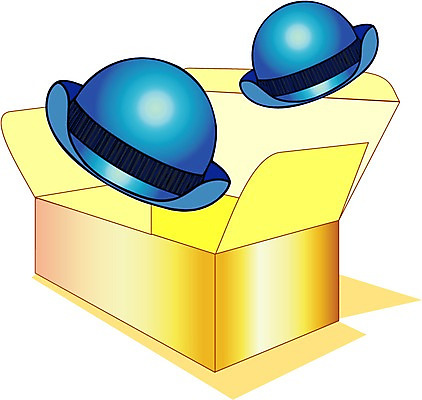 EPS 클립아트 모자 잡화 패션 일러스트 포장 사람없음 쇼핑 상자 상품 중절모 택배 클로슈 국내일러스트 모자_잡화 운송업 파일형식 벡터