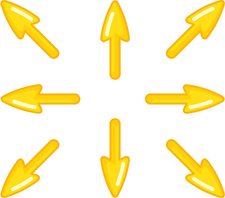 EPS 문자 기호 화살표 일러스트 그래프 사람없음 노란색 방사형 국내일러스트 컬러 파일형식 벡터