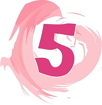 EPS 클립아트 문자 기호 분홍색 일러스트 사람없음 픽토그램 숫자 터치 오 5 국내일러스트 컬러 파일형식 벡터