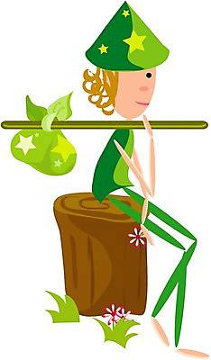 EPS 클립아트 나무 남자 초등학생 어린이 일러스트 상상 한명 사람 소년 막대기 보따리 밑동 봇짐 남자만 남자한명만 어린이만 소년만 소년한명만 국내일러스트 식물 1 학생 파일형식 벡터