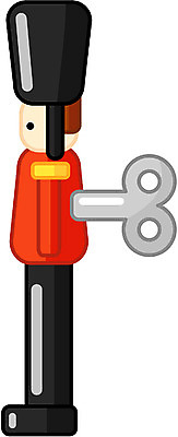 EPS 인형 생활용품 일러스트 놀이 사람없음 장난감 놀이용품 유치원 오브젝트 병정 태엽인형 국내일러스트 교육 파일형식 벡터