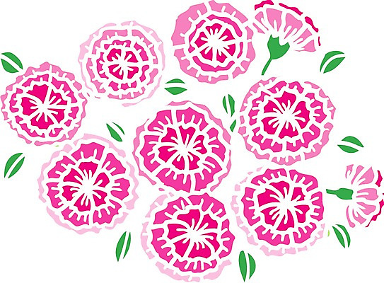 EPS 클립아트 식물 꽃잎 꽃 화초 줄기 분홍색 꽃다발 잎 일러스트 여름꽃 자연 초록색 어버이날 카네이션 감사 국내일러스트 기념일 감정 컬러 생태계 파일형식 벡터 여름_계절