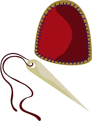 EPS 클립아트 생활용품 일러스트 사람없음 라이프 생활 바늘 실 바느질 오브젝트 주부 골무 국내일러스트 도구 파일형식 벡터