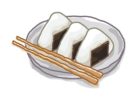 EPS 클립아트 접시 일러스트 젓가락 사람없음 주먹밥 삼각김밥 오니기리 일본음식 국내일러스트 식기 음식 밥 수저 김밥 파일형식 벡터