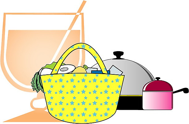 EPS 클립아트 생활용품 일러스트 주방용품 사람없음 쇼핑 바구니 냄비 장바구니 오브젝트 시장바구니 국내일러스트 솥 파일형식 벡터
