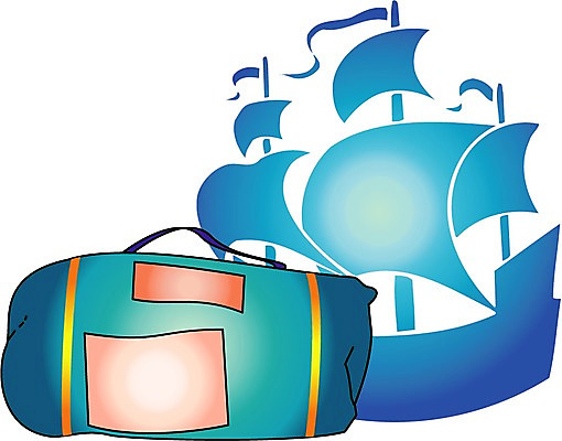 EPS 클립아트 잡화 여행 수상교통 가방 일러스트 휴가 사람없음 캐리어 여행가방 운동가방 선박 국내일러스트 교통수단 파일형식 벡터