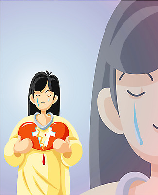 EPS 여자 기독교 종교 십자가 일러스트 사랑 한명 사람 20대 성인 손상 고통 슬픔 하트 마음 혈액 상처 눈물 고둥 여자만 여자한명만 성인여자만 청년만 청년여자만 성인한명만 청년여자한명만 성인여자한명만 성인만 국내일러스트 모양 1 감정 컨셉 어패류 청년 파일형식 벡터