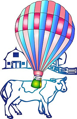 EPS 클립아트 캐릭터 웰빙 여행 일러스트 항공교통 휴가 사람없음 목장 운송업 기구 열기구 비행 소 젖소 일러캐릭터 산업 교통수단 포유류 파일형식 벡터