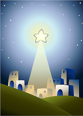 EPS 별 기독교 종교 백그라운드 크리스마스 일러스트 풍경 사람없음 야외 마을 야간 언덕 베들레헴 국내일러스트 자연요소 기념일 파일형식 벡터