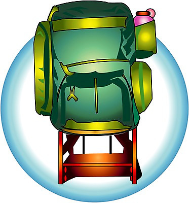 EPS 클립아트 잡화 여행 생활용품 가방 일러스트 배낭 휴가 사람없음 놀이용품 여행가방 등산 등산가방 국내일러스트 트래킹 오브젝트 파일형식 벡터