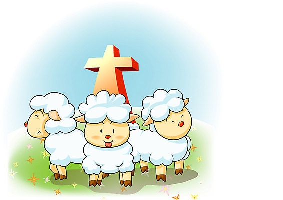 EPS 동물 척추동물 육지동물 기독교 종교 십자가 일러스트 포유류 사람없음 가축 양 국내일러스트 파일형식 벡터