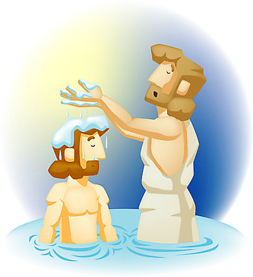 EPS 남자 기독교 종교 일러스트 사람 성인 야외 두명 예수 세례 세례요한 남자만 성인남자만 성인만 국내일러스트 신_종교 요한 파일형식 벡터