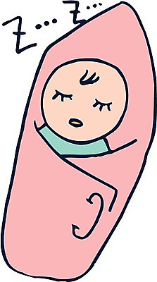 EPS 클립아트 라이프스타일 일러스트 한명 사람 아기 수면 포대기 아기만 국내일러스트 수면_잠 1 생활 물 아기용품 잠 파일형식 벡터