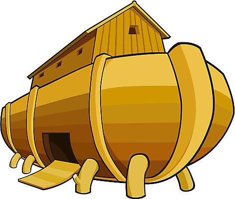 EPS 기독교 종교 일러스트 종교용품 기독교용품 사람없음 홍수 노아 노아의방주 방주 선박 국내일러스트 수상교통 자연재해 파일형식 벡터