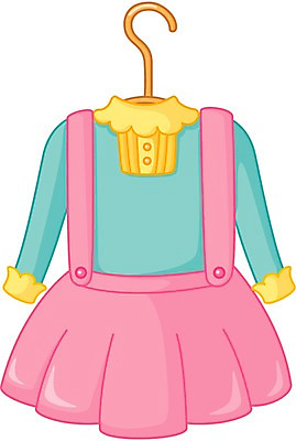 EPS 드레스 옷 일러스트 사람없음 치마 유아복 아동복 여아옷 국내일러스트 하의 아기용품 파일형식 벡터