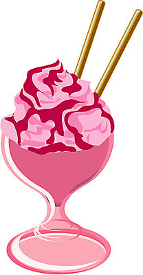 EPS 클립아트 음식 일러스트 아이스크림 디저트 사람없음 딸기아이스크림 국내일러스트 파일형식 벡터