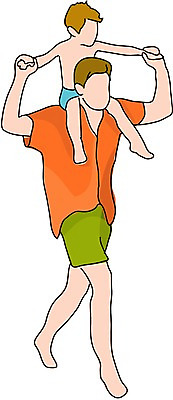 EPS 클립아트 남자 어린이 여행 일러스트 가족 사람 소년 성인 두명 목말 목마타기 남자만 국내일러스트 관계 모션 승차 파일형식 벡터