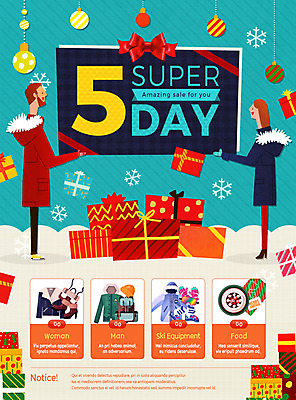 PSD 템플릿 여자 남자 리본 웹템플릿 겨울 이벤트페이지 이벤트 성인 두명 선물상자 장식볼 이미지템플릿 계절 선물 사람 장식 상자 페이지 파일형식