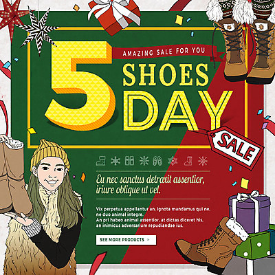PSD 템플릿 여자 웹템플릿 신발 겨울 이벤트페이지 부츠 선물 한명 이벤트 성인 선물상자 세일 이미지템플릿 1 계절 사람 상자 페이지 파일형식
