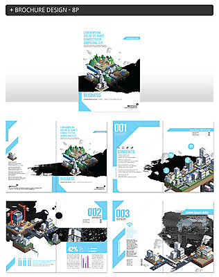 템플릿 ZIP 빌딩 팜플렛 사람없음 건설현장 인디자인 INDD 이미지템플릿 건설업 건물 파일형식