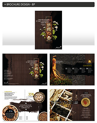 템플릿 ZIP 팜플렛 사람없음 한의학 한약재 인삼 한약 홍삼 인디자인 INDD 이미지템플릿 의학 약 약재 삼 파일형식