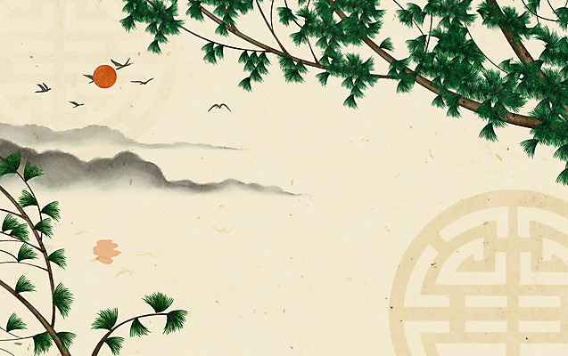 PSD 편집이미지 카드템플릿 조류 근하신년 새해 산 사람없음 태양 전통문양 소나무 연하장 엽서 이미지편집 카드프레임 자연요소 나무 동물 템플릿 전통 문양 카드_감사 프레임 편지 파일형식