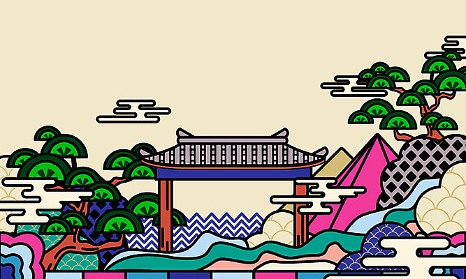 나무 편집이미지 카드템플릿 근하신년 새해 기와 사람없음 소나무 연하장 엽서 이미지편집 AI파일 카드프레임 식물 템플릿 카드_감사 프레임 편지 파일형식 벡터