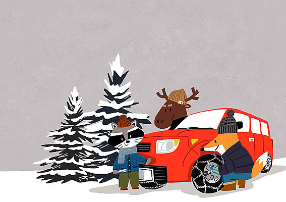 PSD 나무 동물캐릭터 겨울 일러스트 털모자 세마리 사람없음 목도리 눈 쇠사슬 겨울옷 타이어 여우 너구리 순록 자동차정비 일러캐릭터 자연요소 식물 동물 캐릭터 모자_잡화 잡화 옷 계절 포유류 날씨 3 수리 파일형식