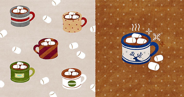 PSD 겨울 패턴 일러스트 사람없음 머그컵 패턴백그라운드 눈송이 코코아 마시멜로우 아기자기 겨울배경 국내일러스트 계절 음료 백그라운드 컨셉 무늬 디저트 눈_날씨 컵 파일형식