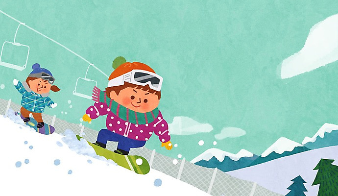 전신 PSD 나무 구름 여자 남자 어린이 겨울 일러스트 하늘 스키장 산 두명 레포츠 눈 스노우보드 리프트 국내일러스트 자연요소 식물 계절 레저 날씨 사람 보드_스포츠 파일형식