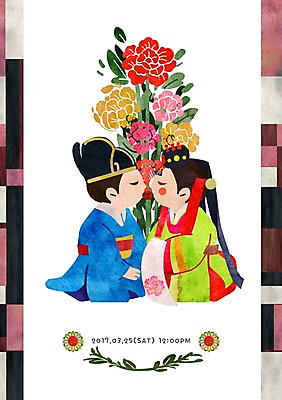 전신 PSD 여자 남자 꽃 일러스트 결혼식 나뭇잎 성인 두명 전통문양 물기 한복 전통혼례 대추 조각보 국내일러스트 식물 한국전통 전통 문양 결혼 잎 모션 사람 보자기_천 전통의상 전통의례 파일형식