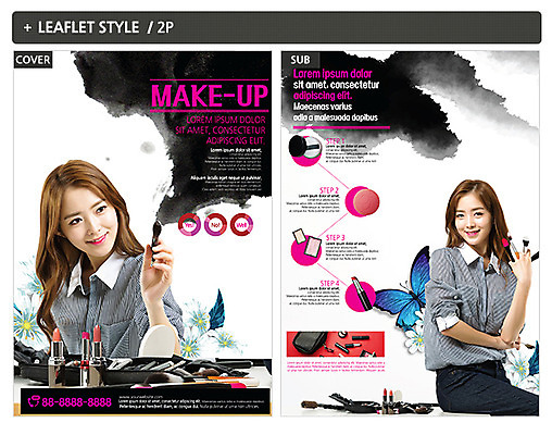 템플릿 여자 ZIP 포스터 리플렛 나비 20대 성인 두명 화장품 한국인 립스틱 전단템플릿 전단 메이크업아티스트 성인여자만 인디자인 INDD 이미지템플릿 직업 곤충 사람 동양인 청년 뷰티 홍보물 여자만 성인만 파일형식