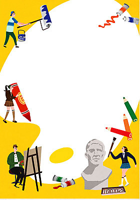 전신 여자 교육 표지 남자 북커버 일러스트 청소년 프레임 미술 여러명 10대 페인트 물감 붓 그리기 이젤 교과서 크레파스 화가 석고상 학습지 프레임일러스트 국내일러스트 AI파일 직업 다수 모션 문화예술 학용품 교재 사람 미술도구 파일형식 벡터